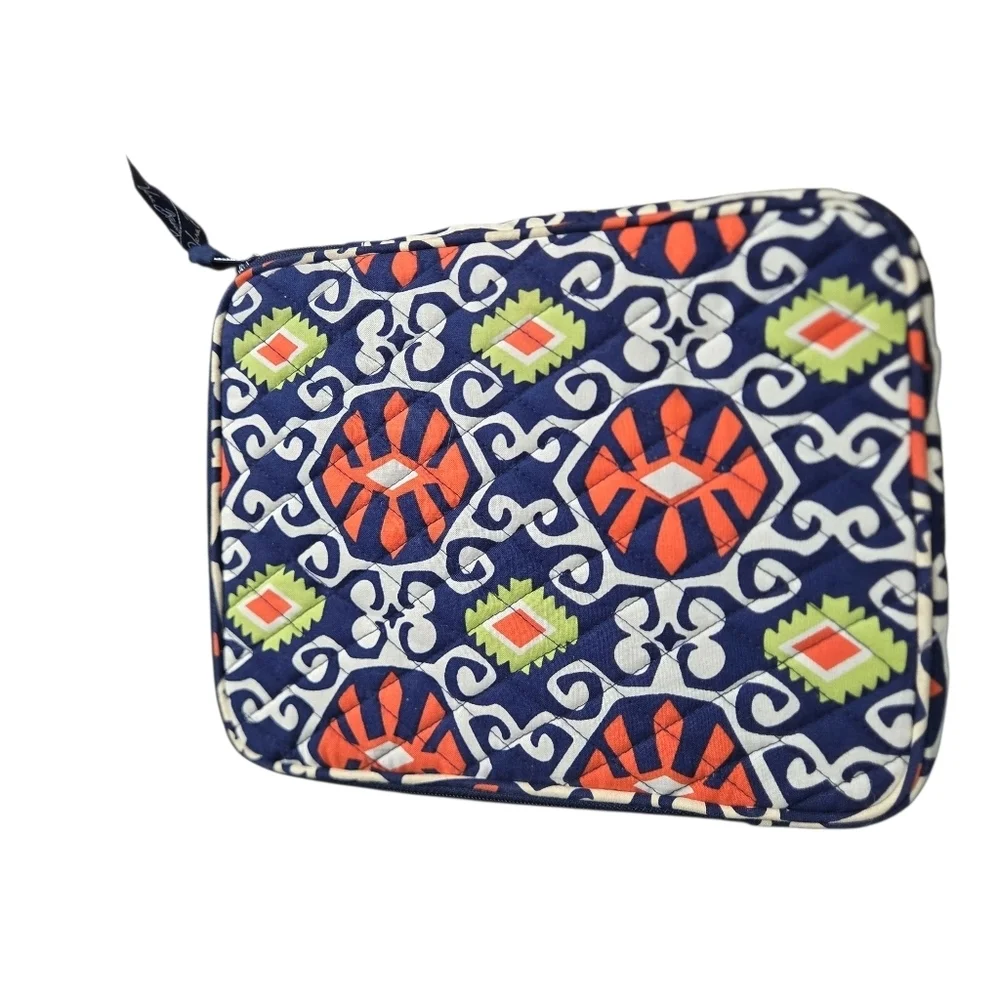 Vera Bradley Sun Valley Tablet Soft Sleeve Padded Carry Case Retired Orange Navy